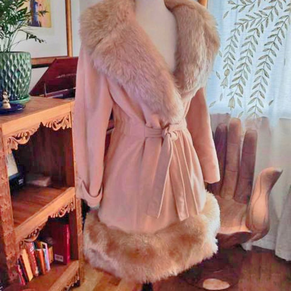 Vintage 70s Arnel Penny Lane Faux Fur Coat - Picture 3 of 5